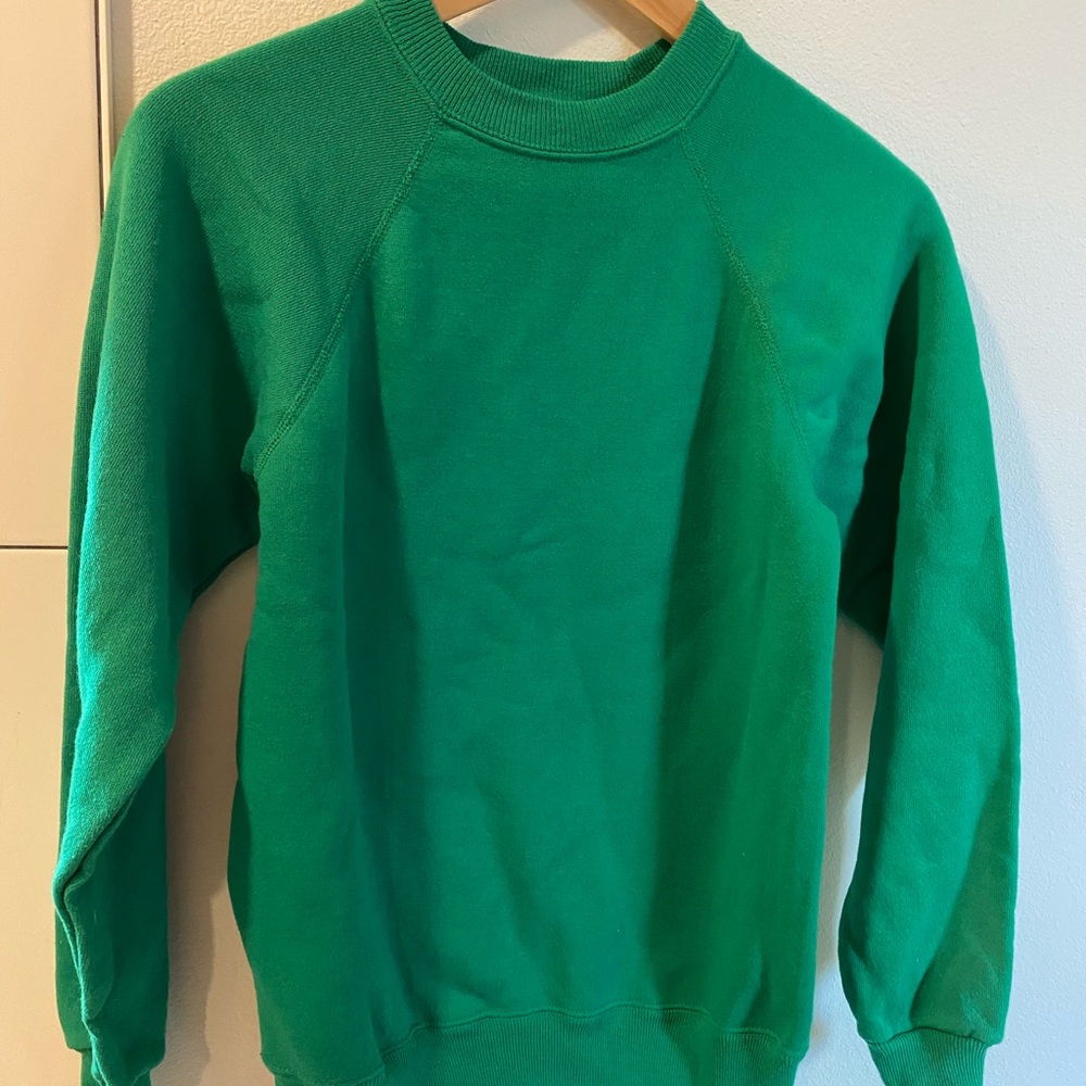 Vintage raglan crewneck sweatshirt xs green